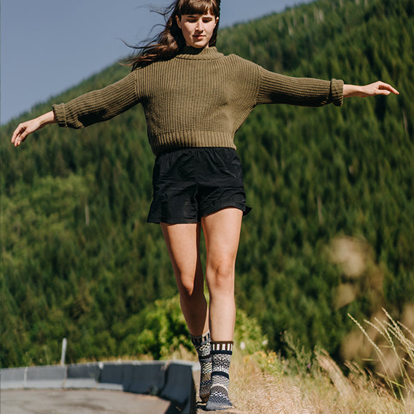 Wool Birch Crew Socks