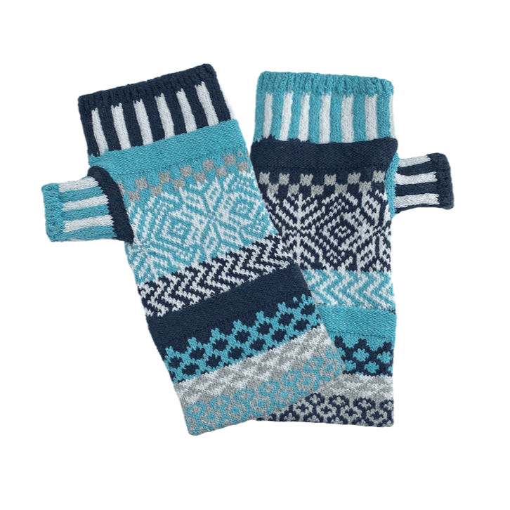 Snowfall Fingerless Mittens Solmate Canada