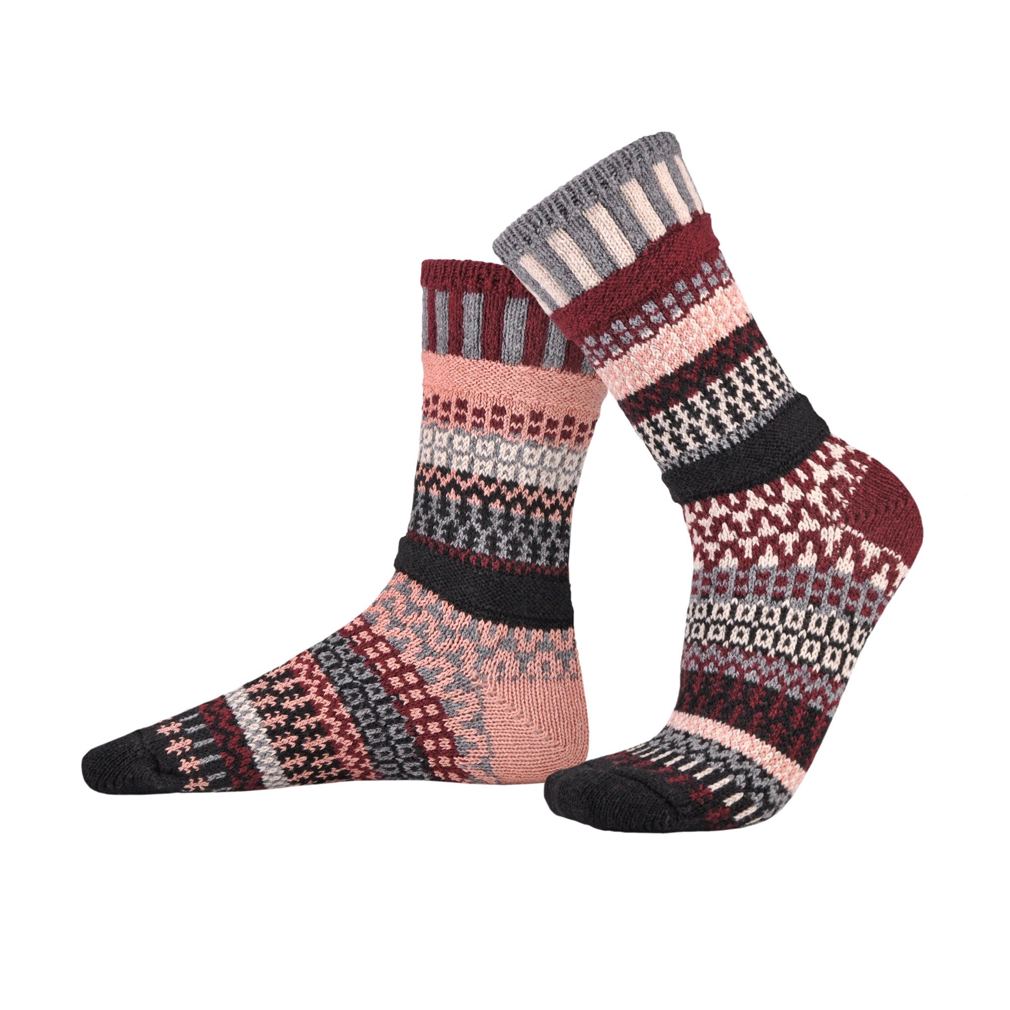 Wool Rosewood Crew Socks