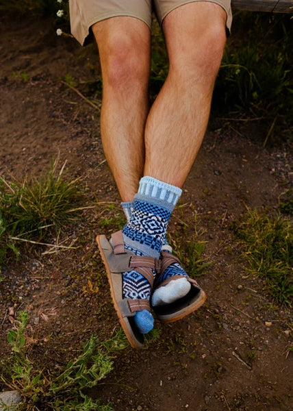 Azure Crew Socks