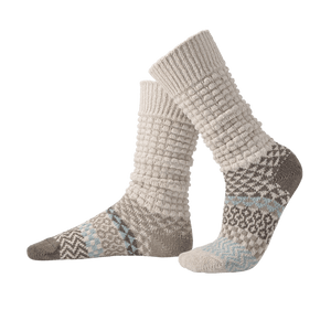 Fusion Slouch Socks - Seashell, Cozy Bubble Stitch